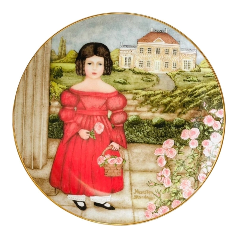 Vintage 1986 Knowles Abigail in the Rose Garden Collector Plate Barbara Marsten